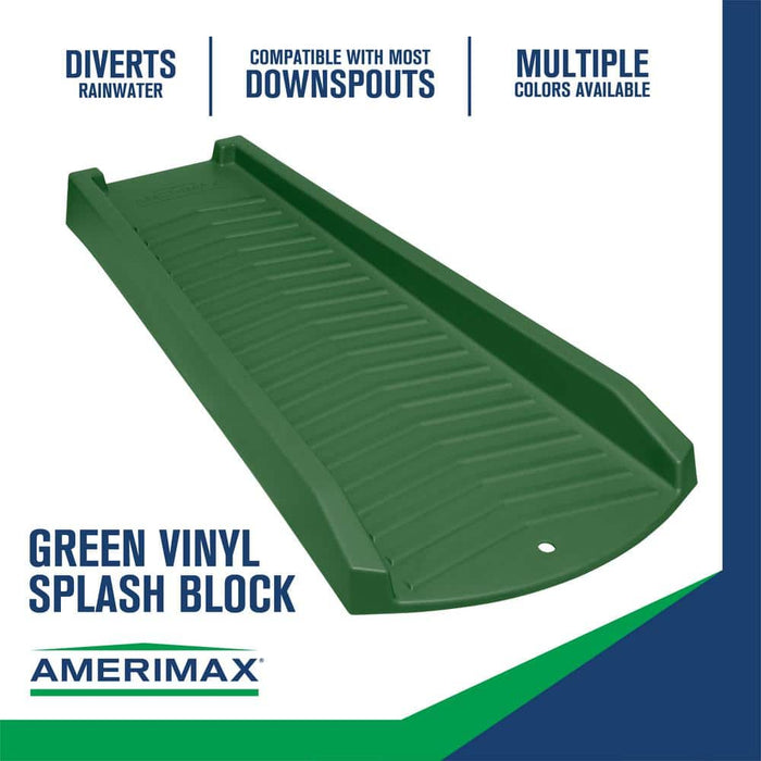 Gutter Splash Blocks 24 in. Vinyl Green