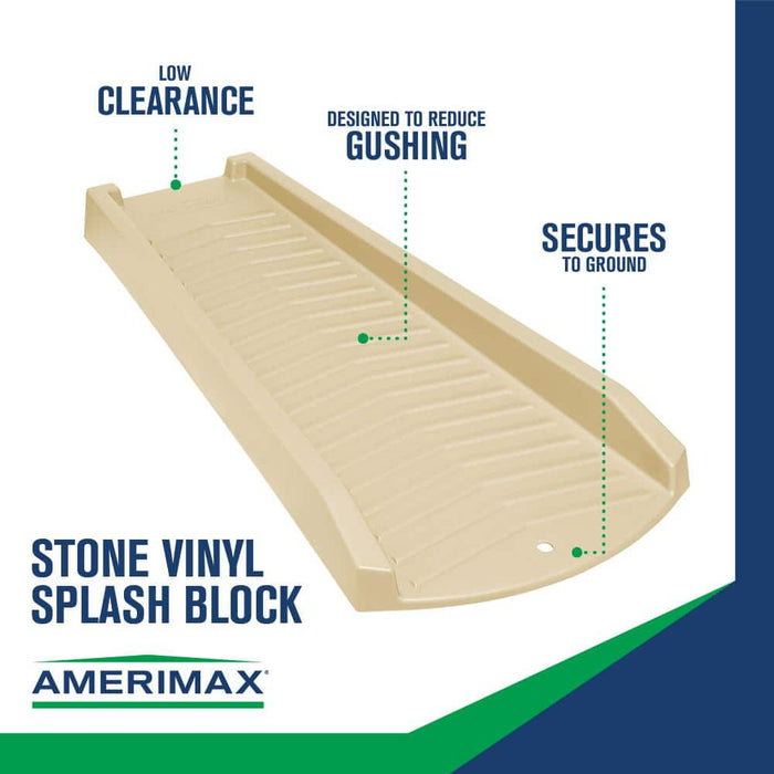 Gutter Splash Blocks 24 in. PVC Tan