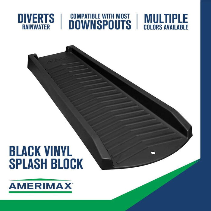 Gutter Splash Blocks 24 in. PVC Black