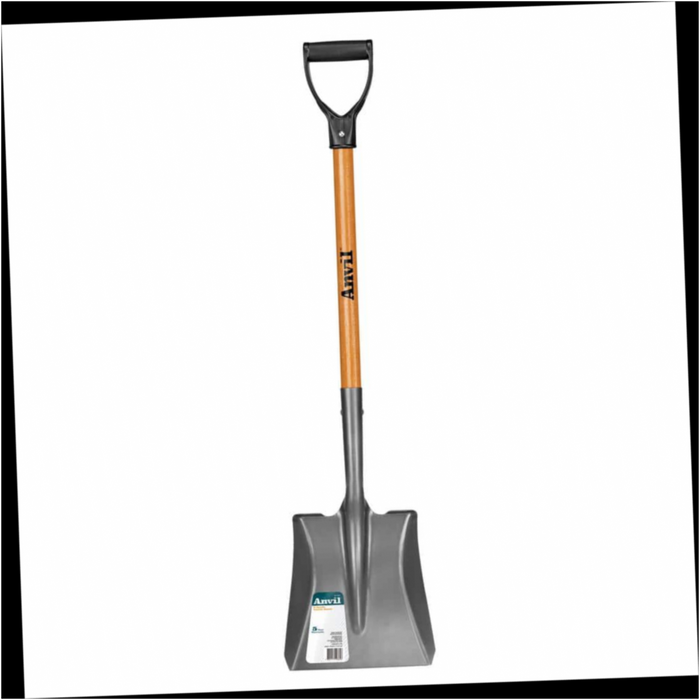 Transfer Shovel Carbon Steel 28 in. Short D-Grip Wood Handle