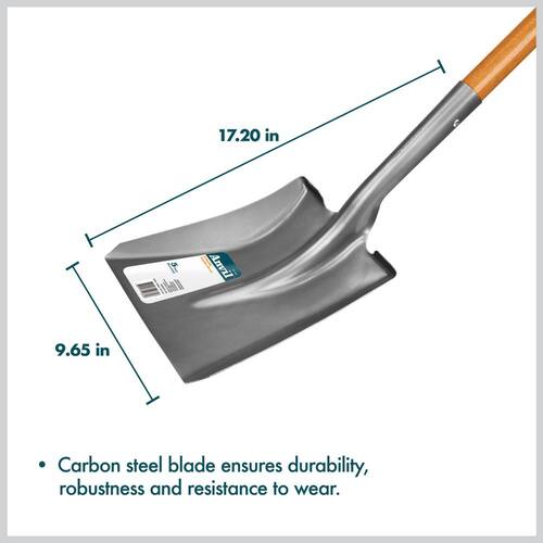 Transfer Shovel Carbon Steel 28 in. Short D-Grip Wood Handle