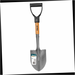 Digging Shovel Compact Carbon Steel Wood D-Grip Short Handle 18 in.