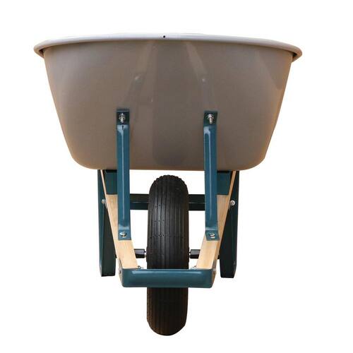 Wheelbarrow Steel 6 cu. ft. with Pneumatic Tire and Wood Handles