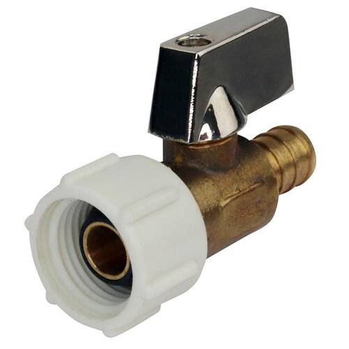 Ball Valve Brass Swivel 1/2 in. PEX-B Barb x 1/2 in. Female Pipe Thread