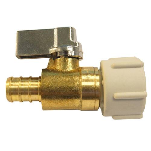 Ball Valve Brass Swivel 1/2 in. PEX-B Barb x 1/2 in. Female Pipe Thread