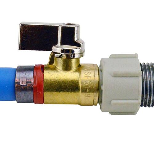 Ball Valve Brass Swivel 1/2 in. PEX-B Barb x 1/2 in. Female Pipe Thread