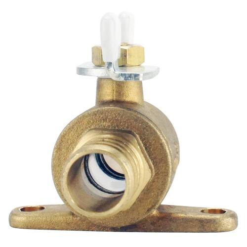 Brass PEX-B Barb Ball Valve 3/4 in. with Tee Handle and Mounting Pad