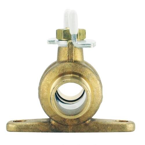 Brass PEX-B Barb Ball Valve 3/4 in. with Tee Handle and Mounting Pad