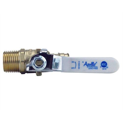 Ball Valve Brass 1/2 in. PEX-A Barb x 1/2 in. Male Pipe Thread