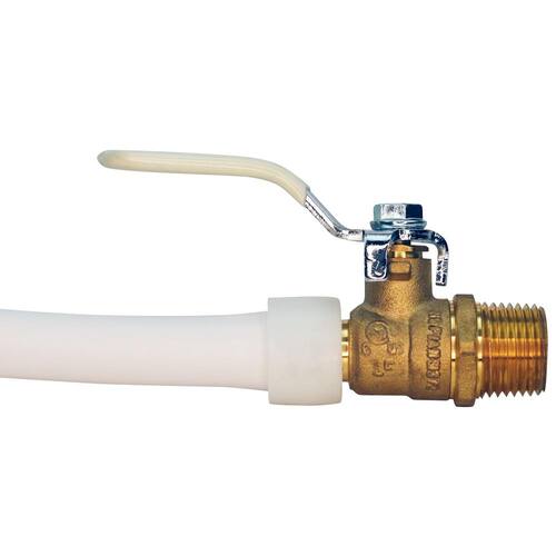 Ball Valve Brass 1/2 in. PEX-A Barb x 1/2 in. Male Pipe Thread