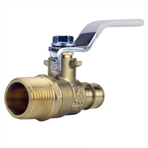 Ball Valve Brass 1/2 in. PEX-A Barb x 1/2 in. Male Pipe Thread