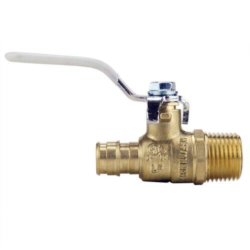 Ball Valve Brass 1/2 in. PEX-A Barb x 1/2 in. Male Pipe Thread