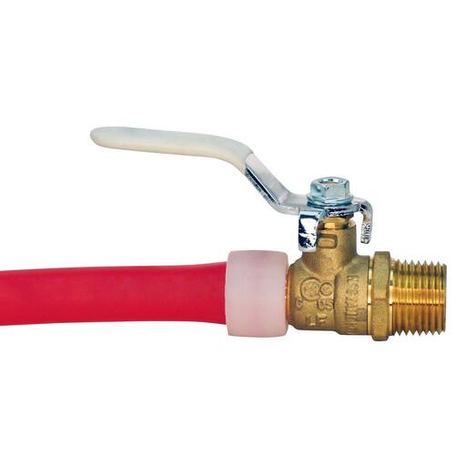 Ball Valve Brass 1/2 in. PEX-A Barb x 1/2 in. Male Pipe Thread