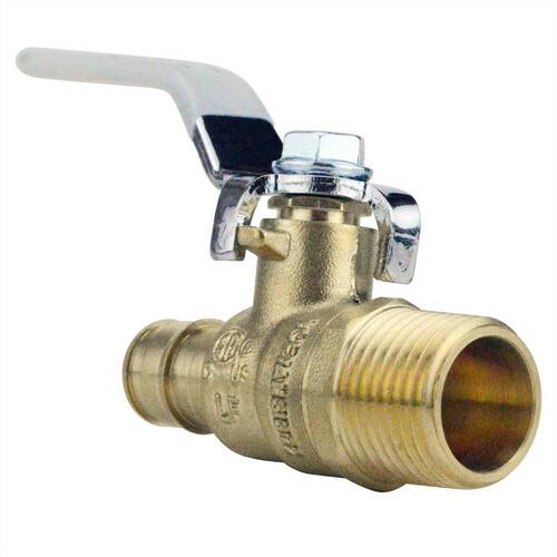 Ball Valve Brass 1/2 in. PEX-A Barb x 1/2 in. Male Pipe Thread