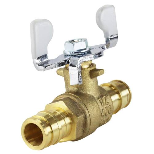 Ball Valve 1/2 in. Brass PEX-A Barb with Tee Handle