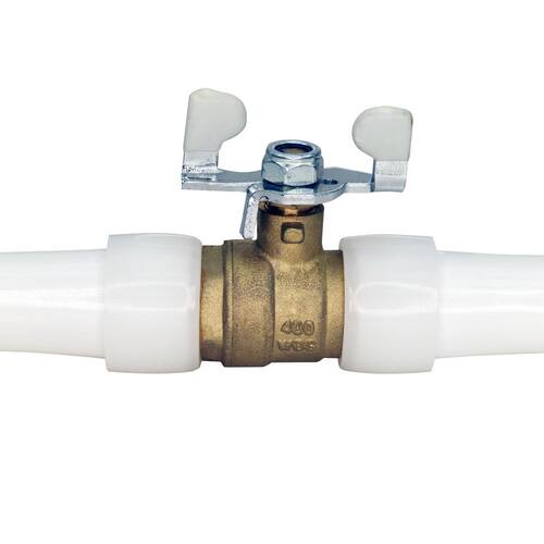 Ball Valve 1/2 in. Brass PEX-A Barb with Tee Handle