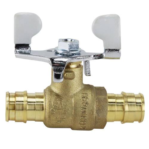 Ball Valve 1/2 in. Brass PEX-A Barb with Tee Handle