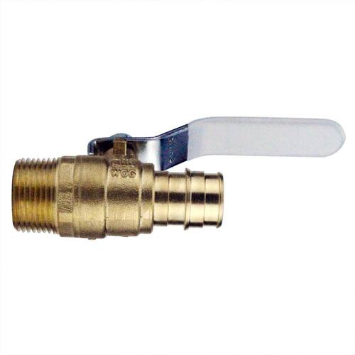 Ball Valve 3/4 in. Brass PEX-A Barb x 3/4 in. Male Pipe Thread