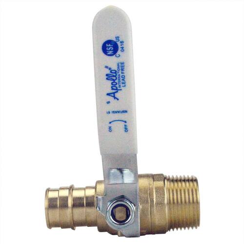 Ball Valve 3/4 in. Brass PEX-A Barb x 3/4 in. Male Pipe Thread