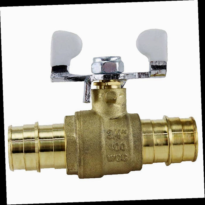 Ball Valve Brass PEX-A Barb 3/4 in. with Tee Handle