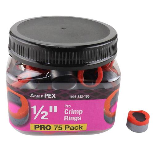 Copper Pro Crimp Ring 1/2 in. Pro Pack (75-Pack) Same-Day Delivery