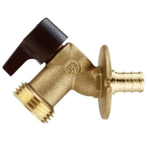 Sillcock Quarter-Turn 1/2 in. Brass PEX-B Barb x 3/4 in. Garden Hose Thread