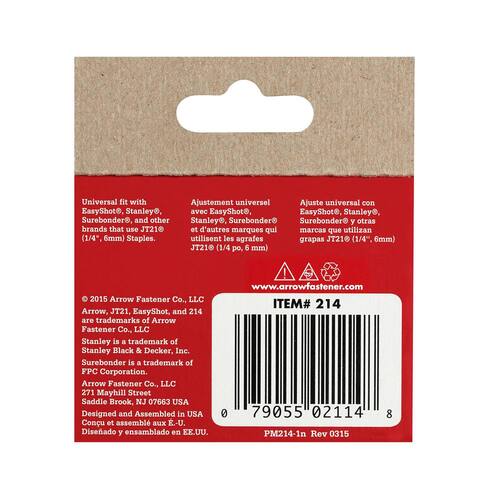 Galvanized Steel Staples 22.5-Gauge 1/4 in. Leg x 7/16 in. Crown (1,000-Pack)