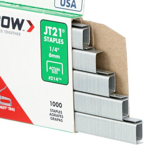 Galvanized Steel Staples 22.5-Gauge 1/4 in. Leg x 7/16 in. Crown (1,000-Pack)