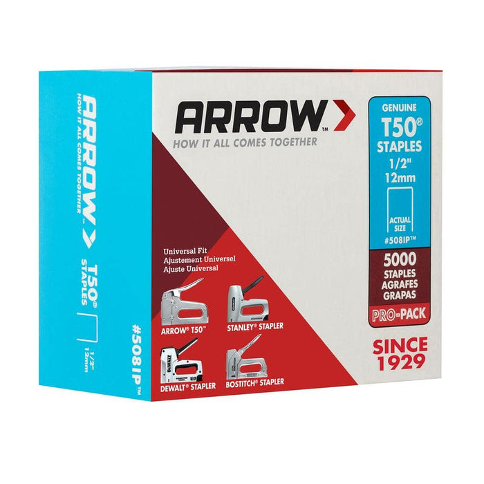 Steel Staples 1/2 in. Leg x 3/8 in. 508IP Galvanized Medium Crown Chisel Point 20-Gauge Heavy-Duty (5000-Pack) — view 9