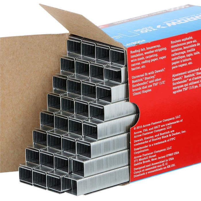 Steel Staples 1/2 in. Leg x 3/8 in. 508IP Galvanized Medium Crown Chisel Point 20-Gauge Heavy-Duty (5000-Pack) — view 10