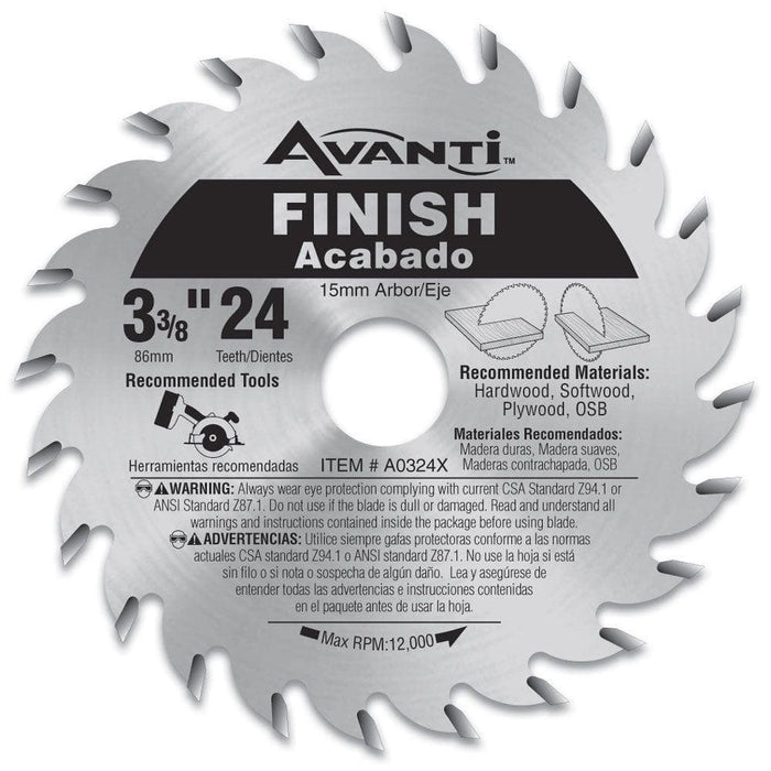 Saw Disc 3-3/8 in. x24-Teeth Wood Finish