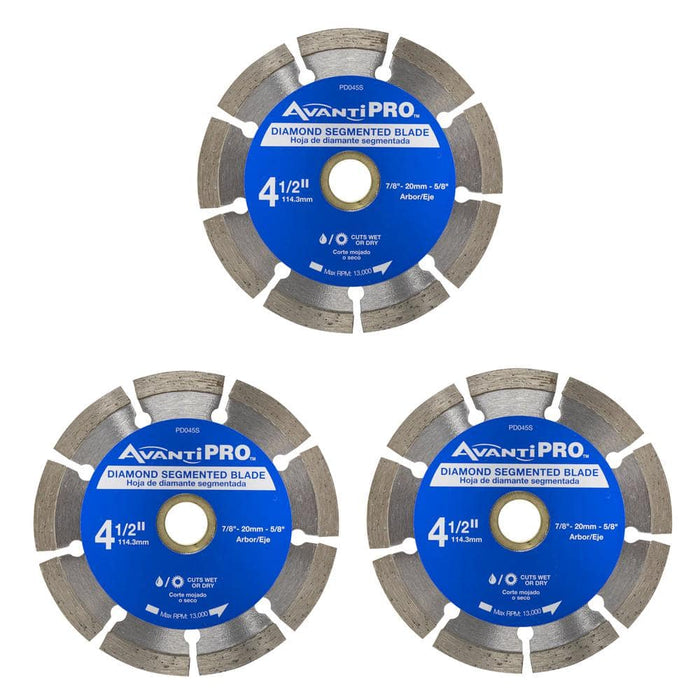 Cutting Disc 4.5 in. Masonry Segmented Diamond (3-Pack)