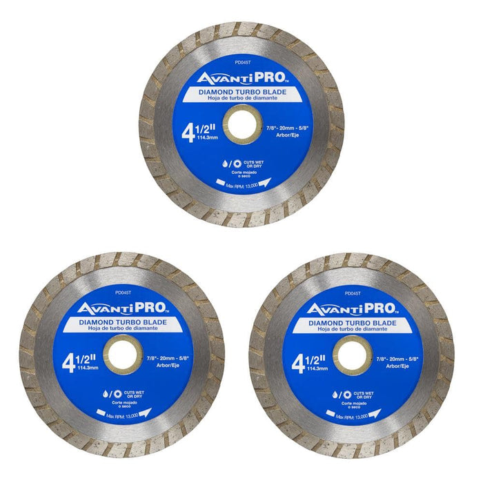 Cutting Disc 4.5 in. Masonry Turbo Diamond (3-Pack)