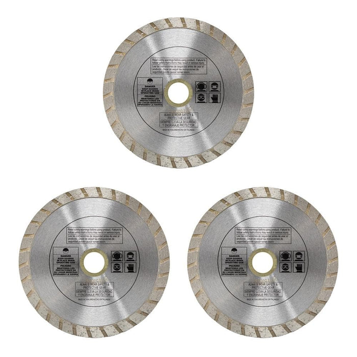 Cutting Disc 4.5 in. Masonry Turbo Diamond (3-Pack)