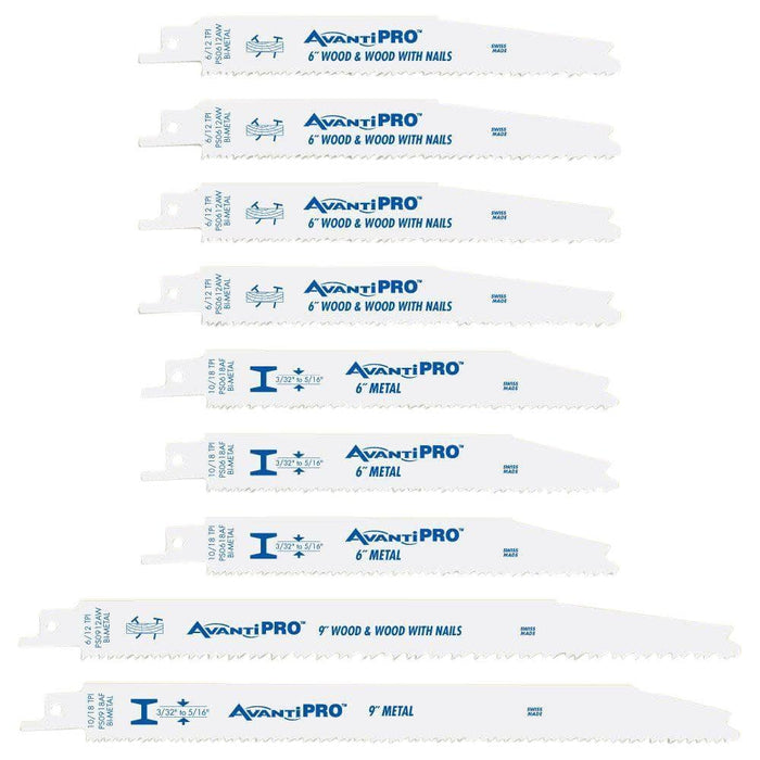 Saw Blade Set Multipurpose Reciprocating Bi-Metal (9-Pack)