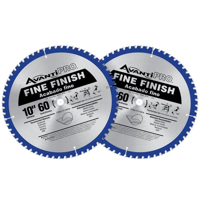 Saw Disc 10 in. x60-Teeth Wood Finish (2-Pack)