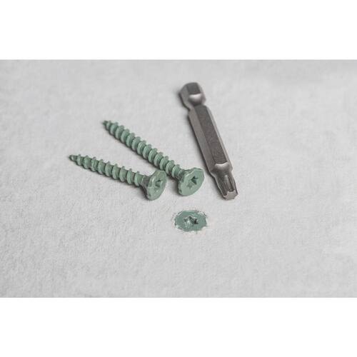 Star Drive Serrated Head Cement Board Screws, #9 x 1-1/4 in., 185-Pack