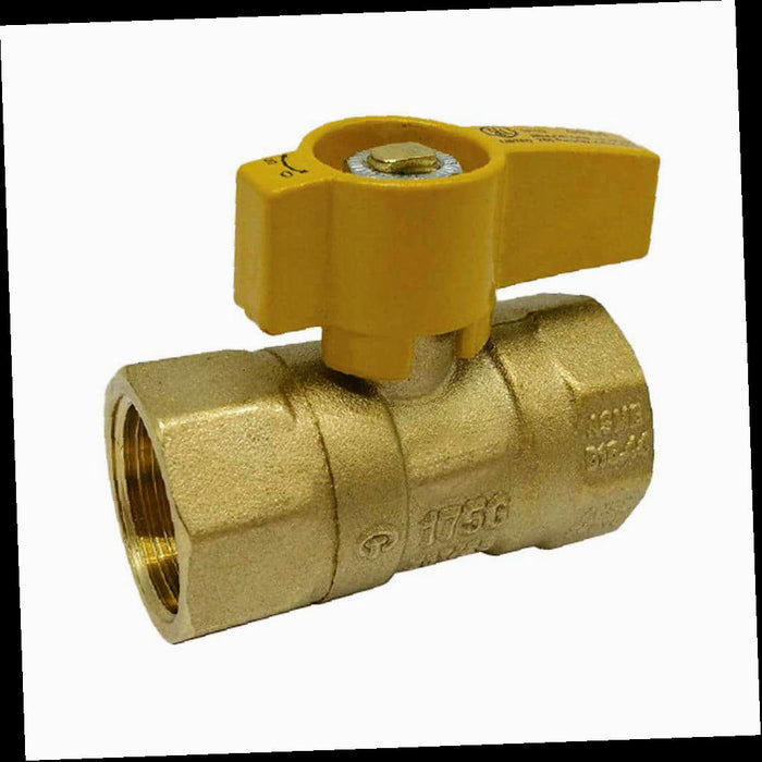 Gas Valve 1/2 in. Brass FPT 2-Piece (5-Pack)