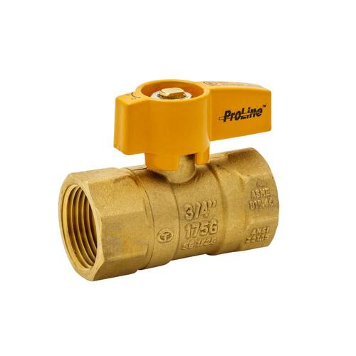 Gas Valve Brass 3/4 in. FPT 2-Piece