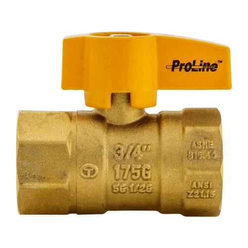 Gas Valve Brass 3/4 in. FPT 2-Piece