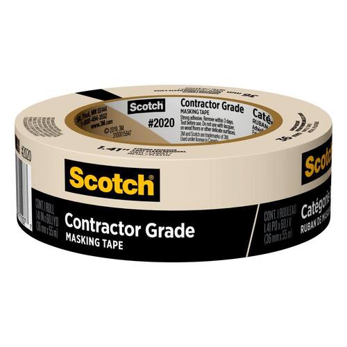 Multi-Surface Contractor Grade Tan Masking Tape (1 Roll) 1.41 in. x 60.1 yds.