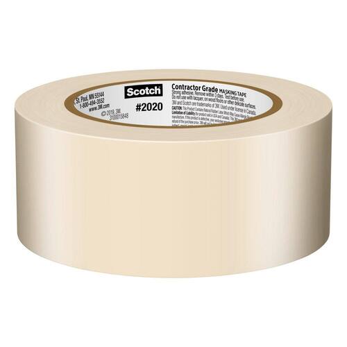 Masking Tape, Contractor Grade, Multi-Surface, Tan, 1.88 in. x 60.1 Yds. (6 Rolls)