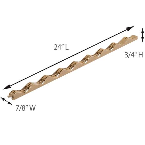 Roof Closure Strips, Horizontal, Plastic, 24 in. (6-Pack)