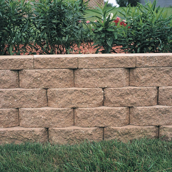 Retaining Wall Block 4 in. x 6.75 in. x 11.75 in. Biege Concrete 2