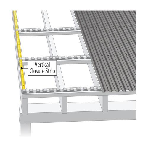 Roof Closure Strips, Universal Vertical, Plastic, 24 in. (6-Pack)