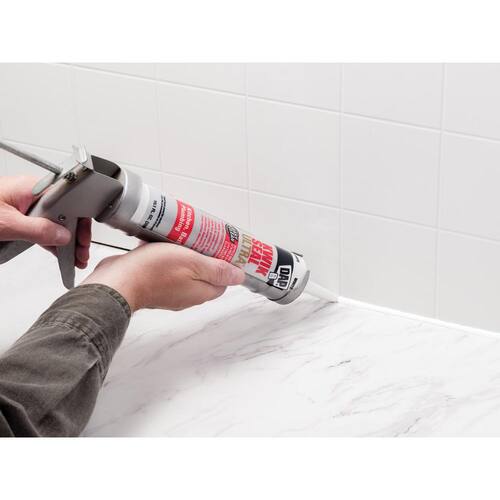 Siliconized Caulk, Kwik Seal Ultra, Biscuit, Advanced, Kitchen and Bath, 10.1 oz.