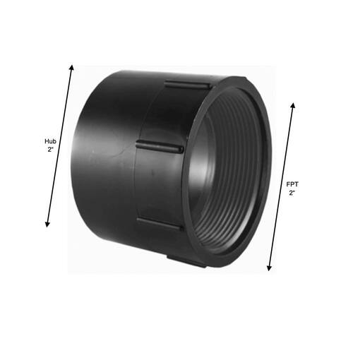 Adapter Female 2 in. ABS DWV Hub x FPT