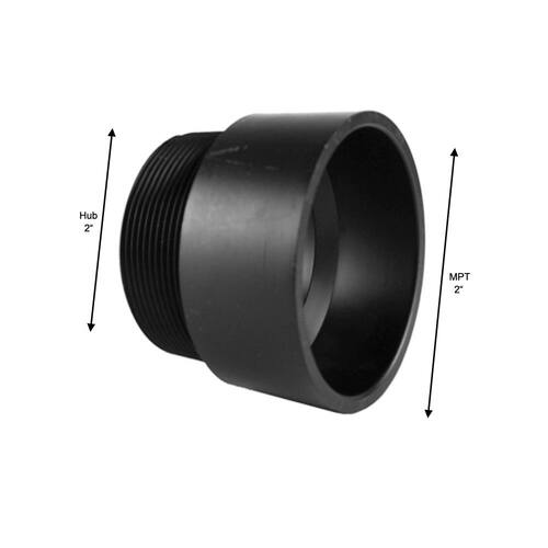 ABS  Adapter Male Hub x MPT 2 in. DWV