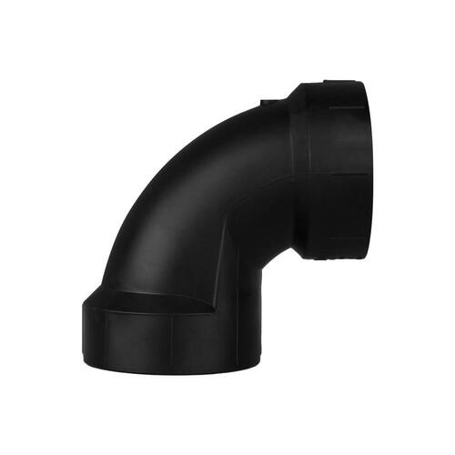 ABS  90-Degree Elbow Fitting 3 in. Hub x Hub DWV