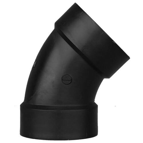 ABS  45-Degree Elbow Fitting 4 in. Hub x Hub DWV